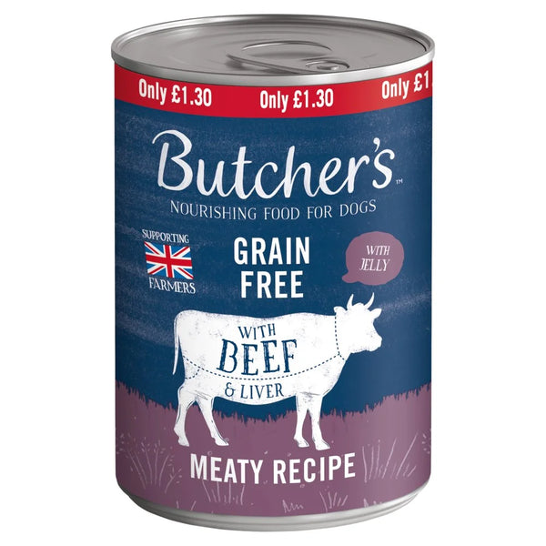 Butcher's Nourishing Food for Dogs with Beef and Liver 400g, front of pack