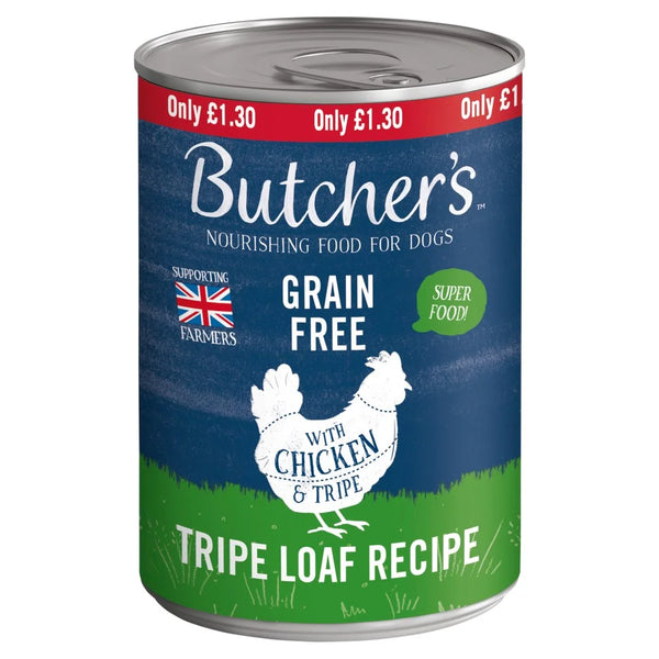 Butcher's Nourishing Food for Dogs with Chicken and Tripe 400g, front of pack