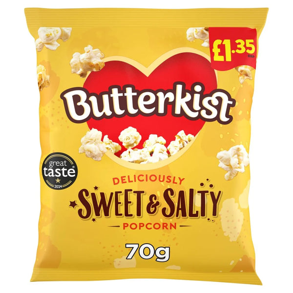 Butterkist Sweet and Salty Popcorn 70g, front of pack