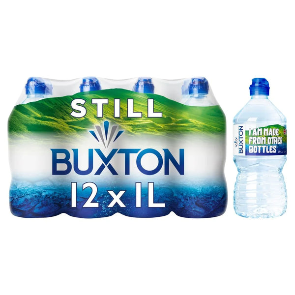 Buxton Still Natural Mineral Water 1L Sports Cap, front of pack