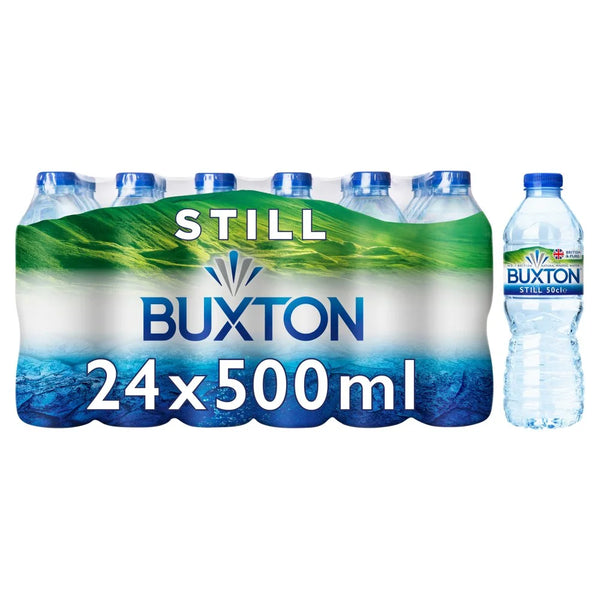 Buxton Still Natural Mineral Water 24 x 500ml, front of pack