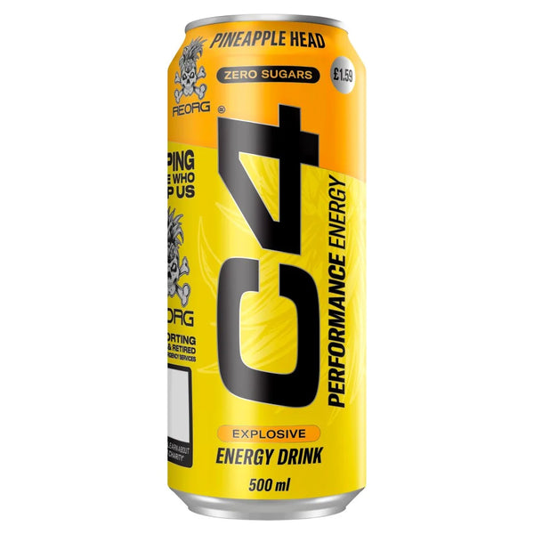 C4 Performance Energy Pineapple Head Drink 500ml, front of pack