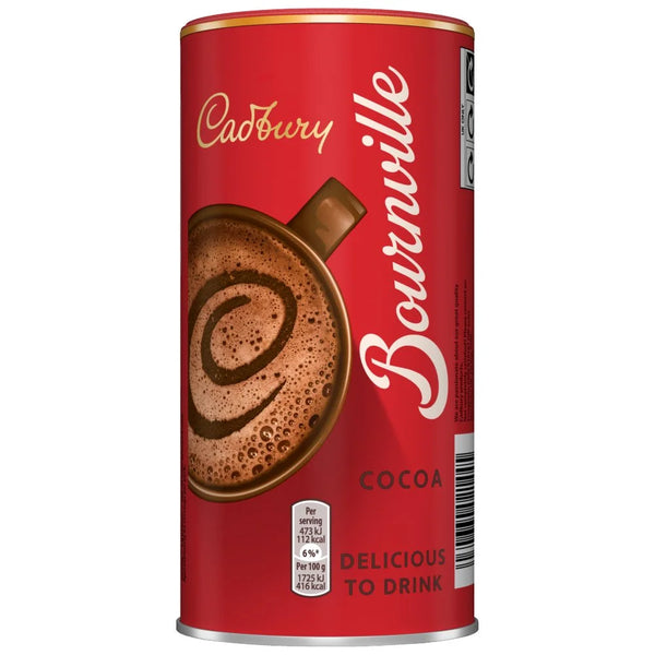 Cadbury Bournville Cocoa Powder 250g tin, front of pack