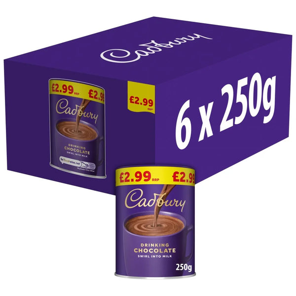 Cadbury Drinking Hot Chocolate Cocoa Powder 250g, front of pack