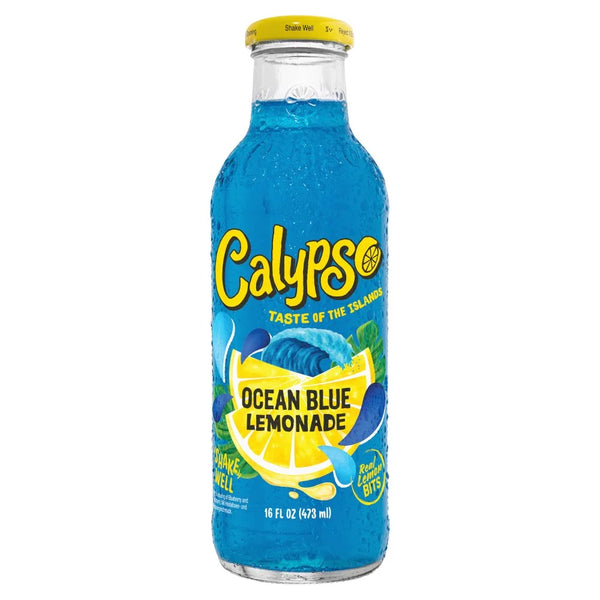 Calypso Ocean Blue Lemonade 473ml, front of pack