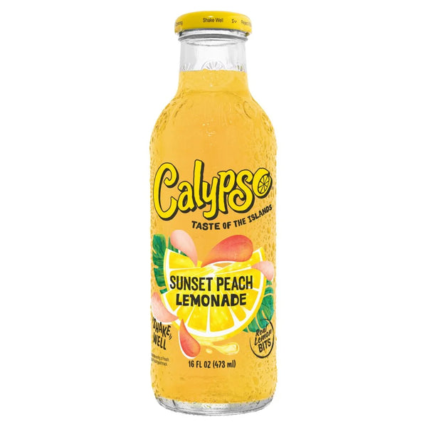 Calypso Sunset Peach Lemonade 473ml, front of pack
