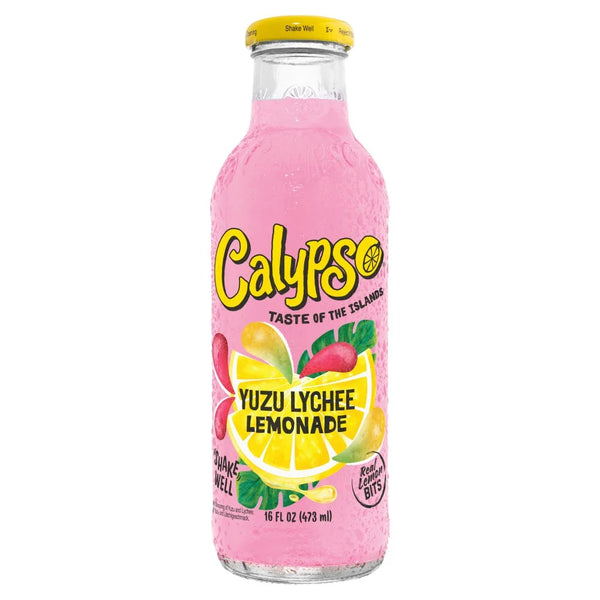 Calypso Yuzu Lychee Lemonade 473ml, front of pack