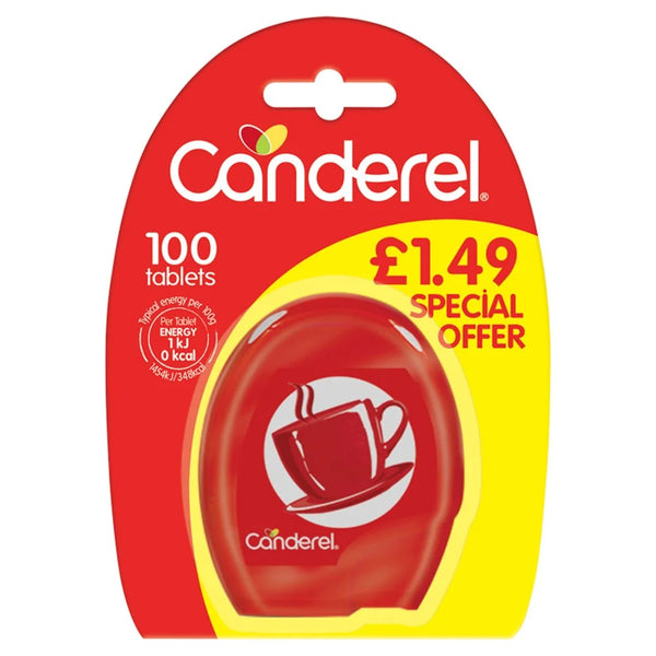 Canderel Sweetener 100 Tablets 8.5g, front of pack