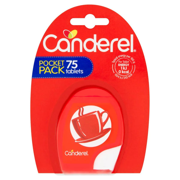 Canderel Sweetener Tablets 75 pack, front of pack