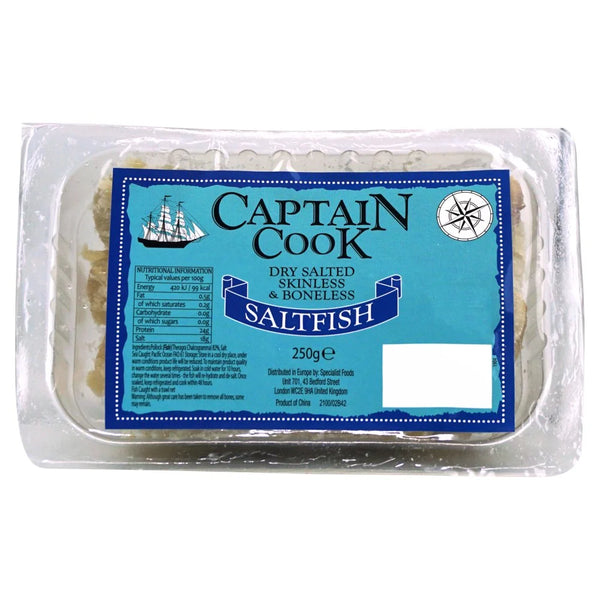 Captain Cook Dry Salted Skinless & Boneless Saltfish 250g, front of pack