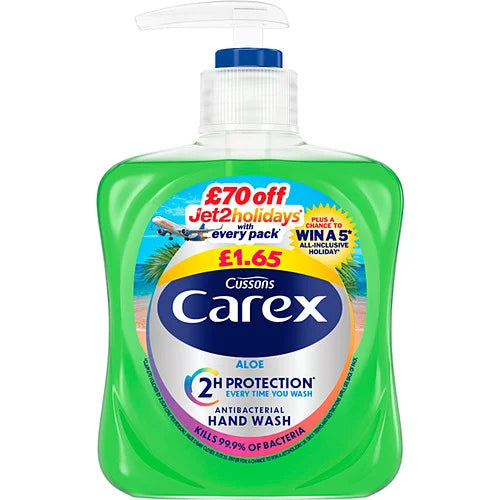 Carex Aloe Hand Wash 250ml, front of pack