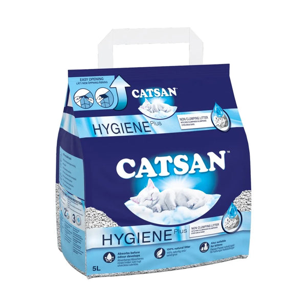 Catsan Hygiene Non-Clumping Cat Litter 5L, front of pack