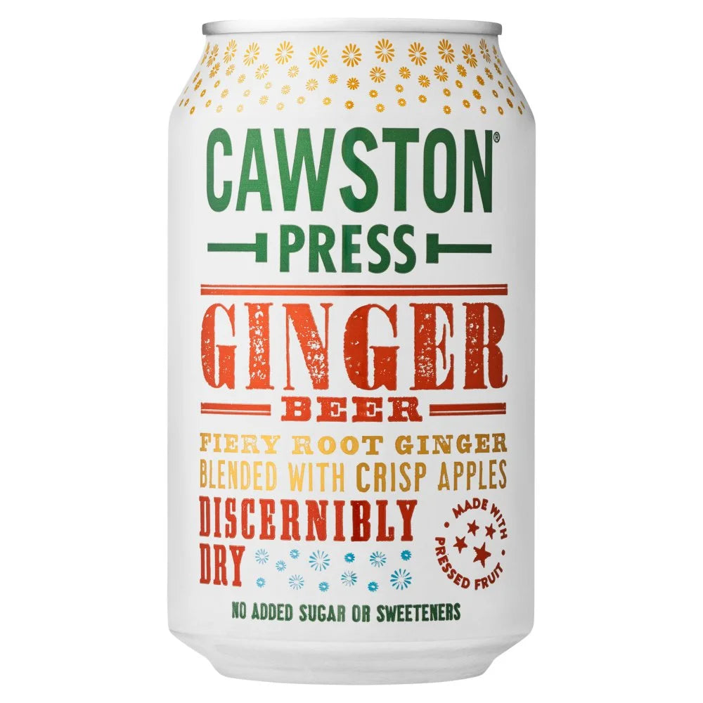 Cawston Press Sparkling Ginger Beer 330ml can, front of pack