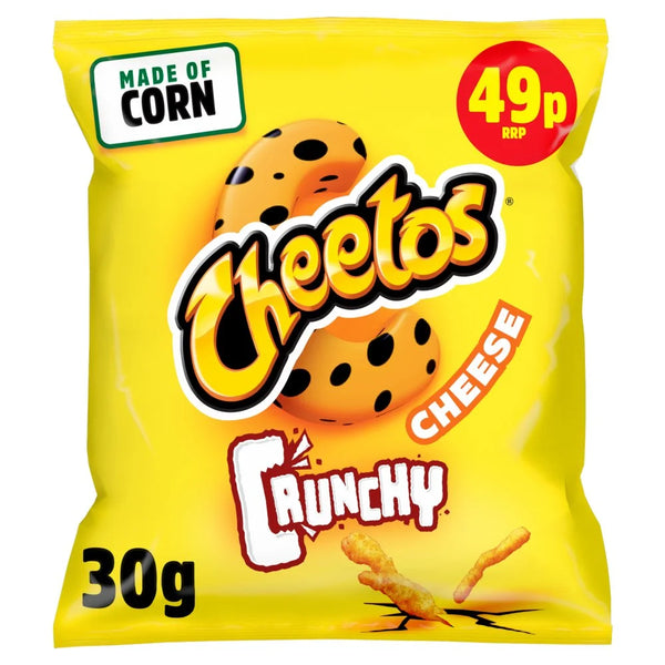 Cheetos Crunchy Cheese Snacks 30g, front of pack
