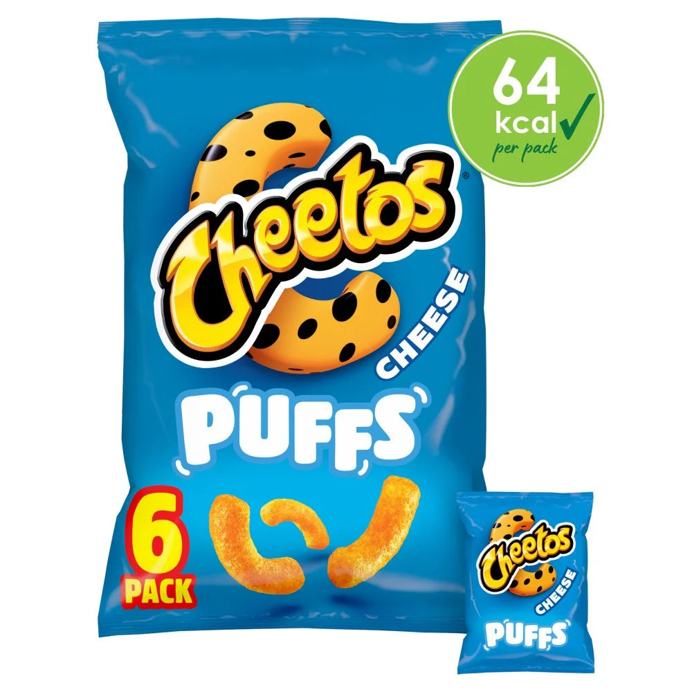 Cheetos Puffs Cheese Multipack 6 x 13g, front of pack