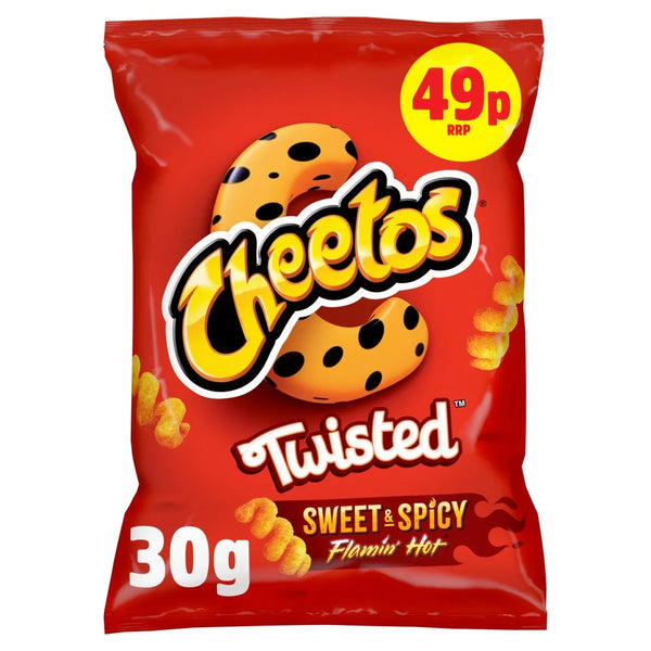 Cheetos Twisted Sweet & Spicy Snacks 30g, front of pack