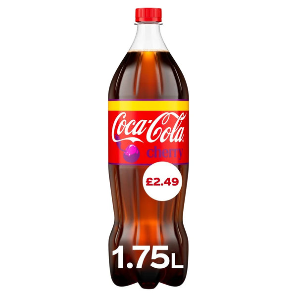 Coca-Cola Cherry 1.75L Bottle, front of pack