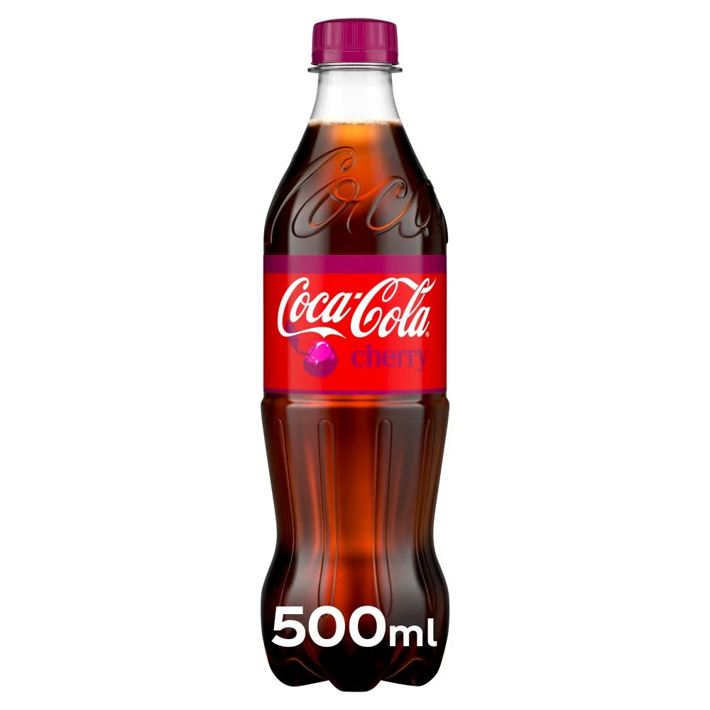 Coca-Cola Cherry 500ml bottle, front of pack