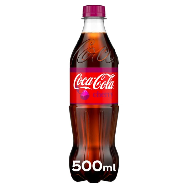 Coca-Cola Cherry 500ml bottle, front of pack