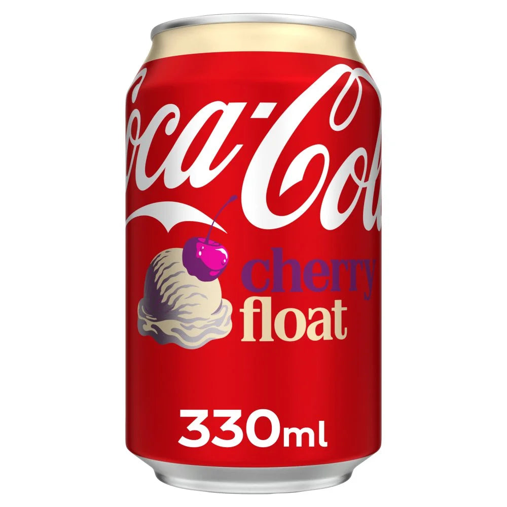 Coca-Cola Cherry Float 330ml Can, front of pack