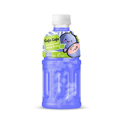 Cojo Cojo Blackcurrant Fruit Drink 320ml bottle, front of pack
