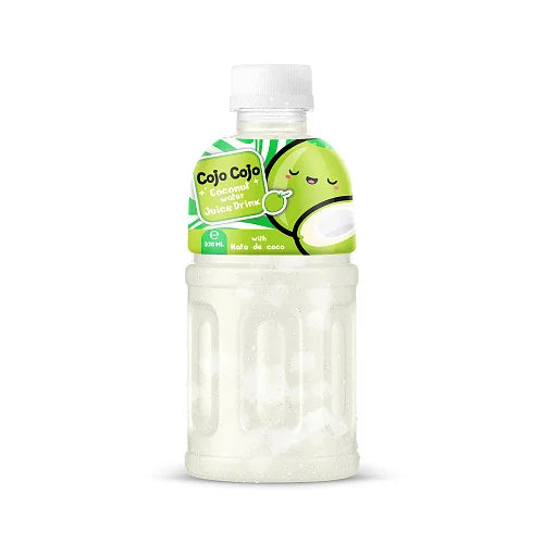 Cojo Cojo Coconut Fruit Drink 320ml bottle, front of pack