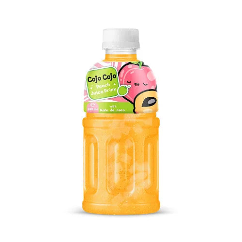 Cojo Cojo Peach Fruit Drink 320ml bottle, front of pack