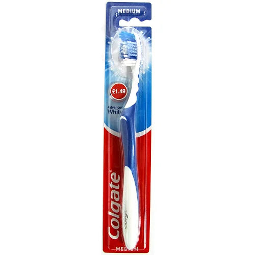 Colgate Advance White toothbrush, front of pack