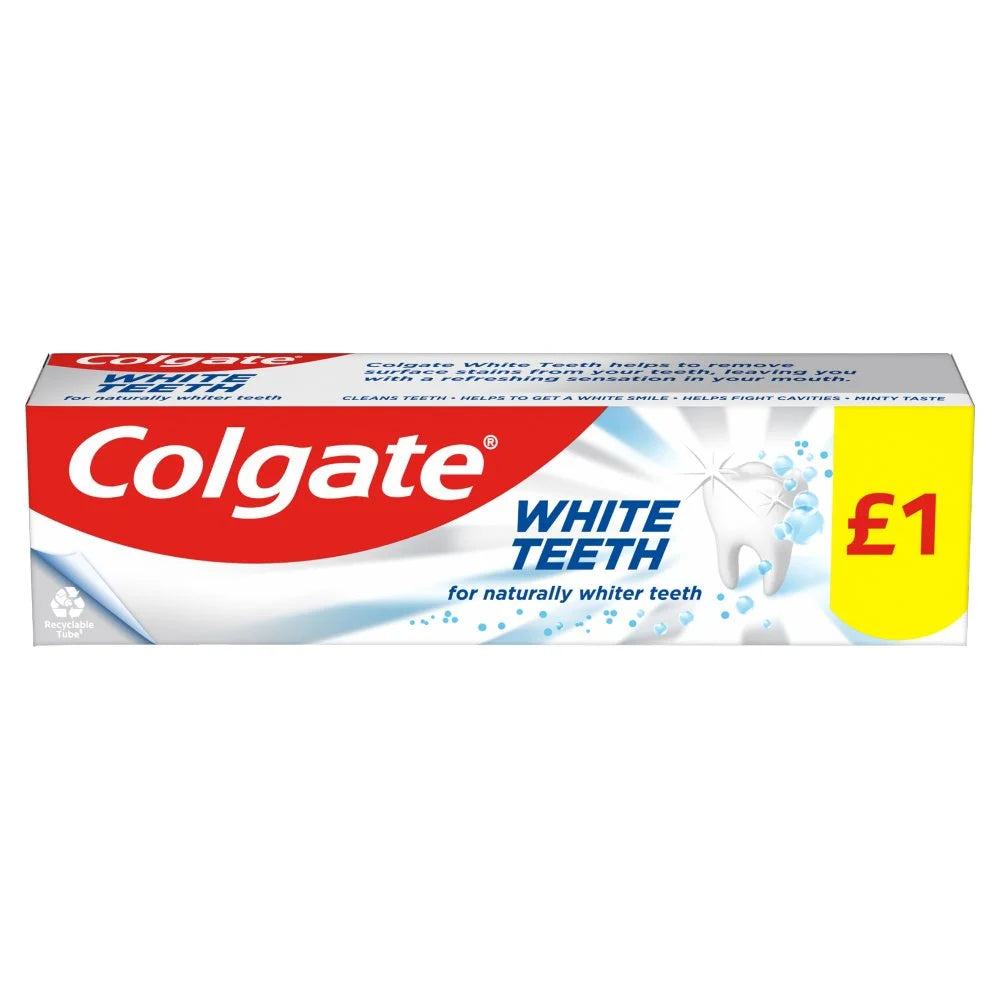 Colgate White Teeth Toothpaste 75ml, front of pack