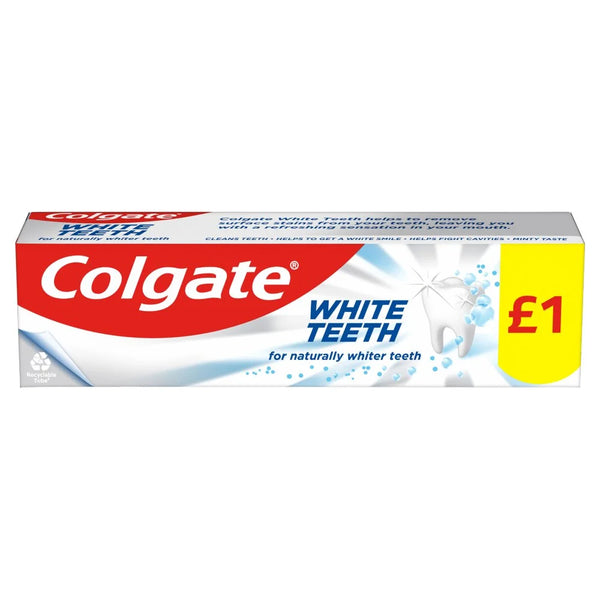 Colgate White Teeth Toothpaste 75ml, front of pack