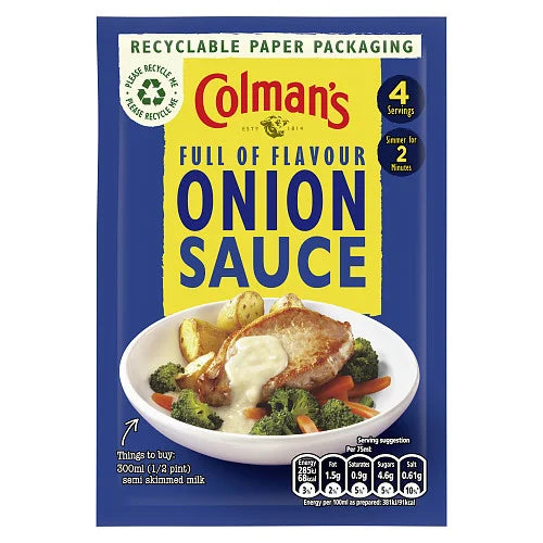 Colman's Midweek Meals Onion Sauce Mix 35g, front of pack
