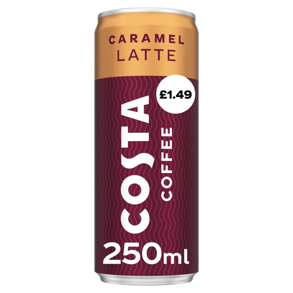 Costa Coffee Caramel Latte 250ml, front of pack