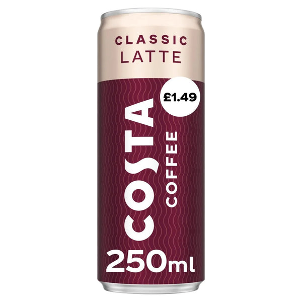 Costa Coffee Classic Latte Iced Coffee 250ml, front of pack