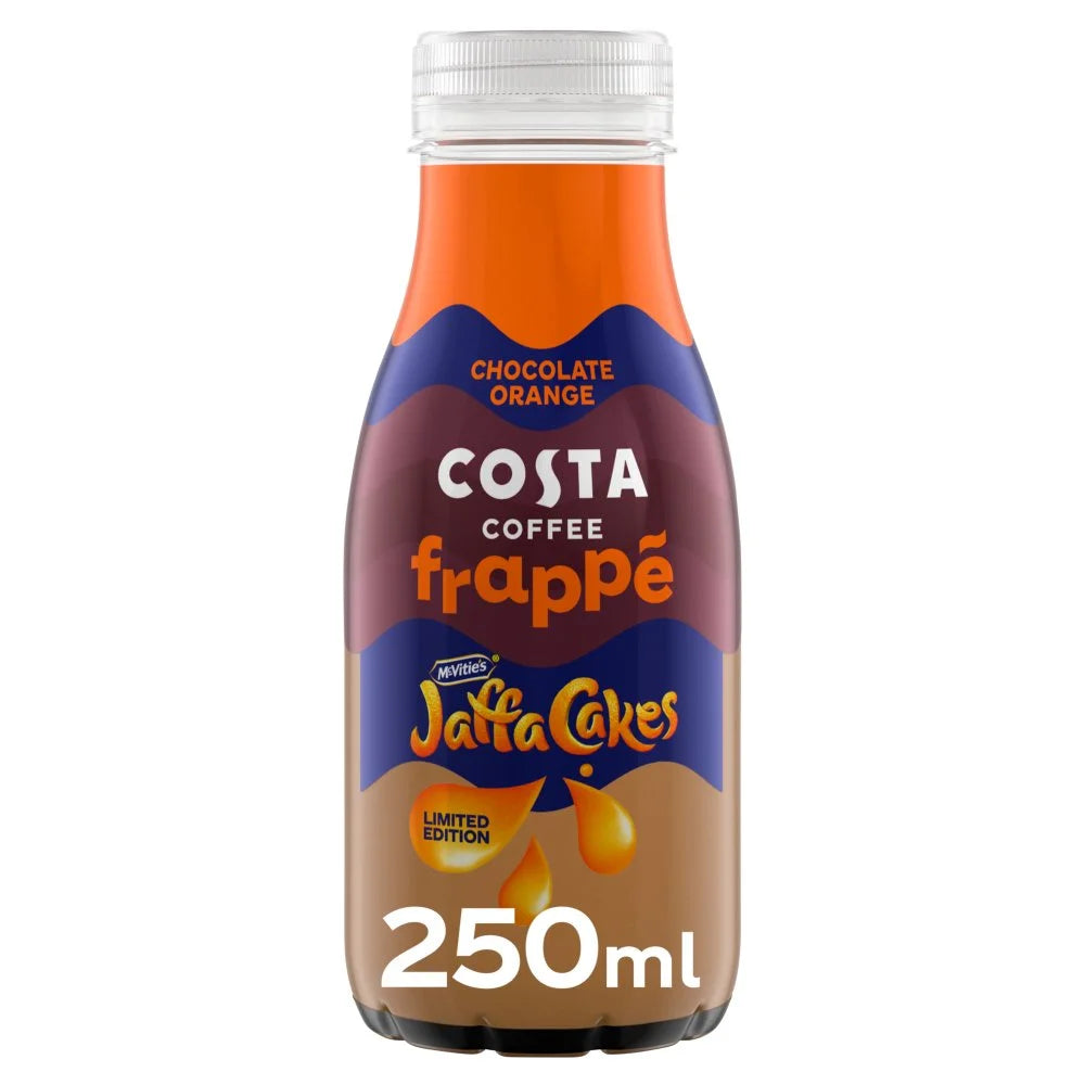 Costa Coffee Frappe Jaffa Cakes Iced Coffee 250ml, front of pack