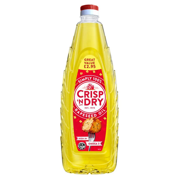 Crisp 'n Dry Rapeseed Oil 1 Litre, front of pack