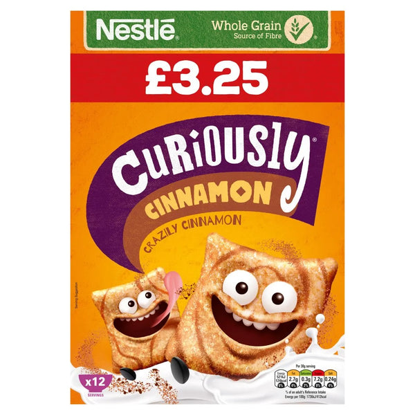 Curiously Cinnamon Breakfast Cereal 375g, front of pack