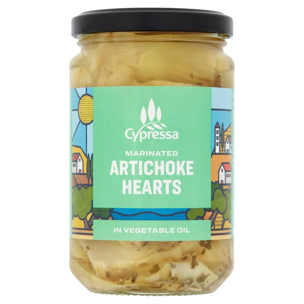 Cypressa Marinated Artichoke Hearts 280g, front of pack
