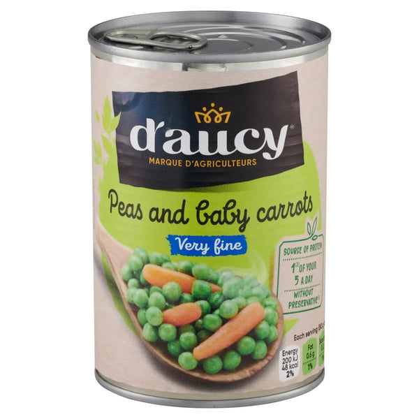 D'Aucy Very Fine Peas and Baby Carrots 400g, front of pack