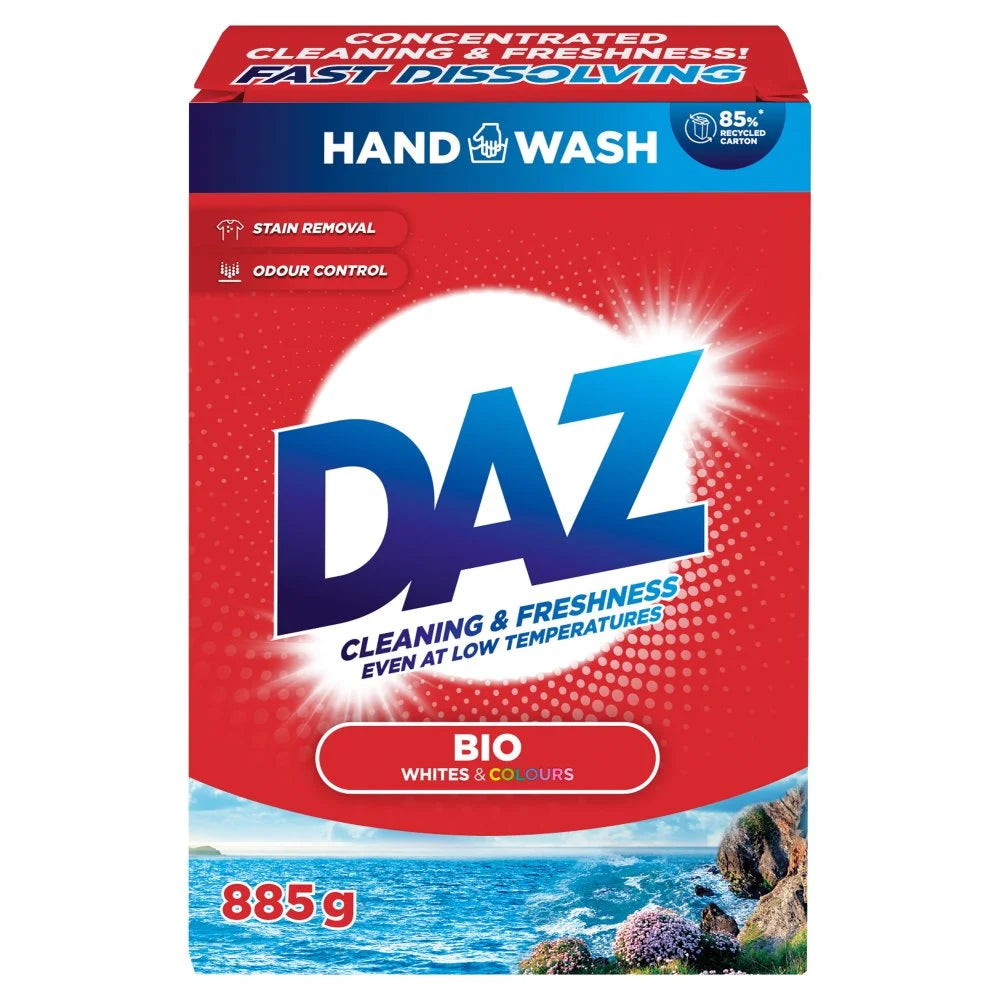 Daz Universal Whites & Colours Washing Powder 885g, front of pack