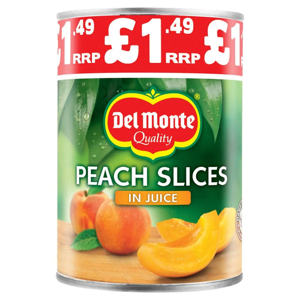Del Monte Quality Peach Slices in Juice 415g, front of pack