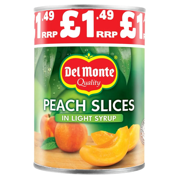 Del Monte Quality Peach Slices in Light Syrup 420g, front of pack