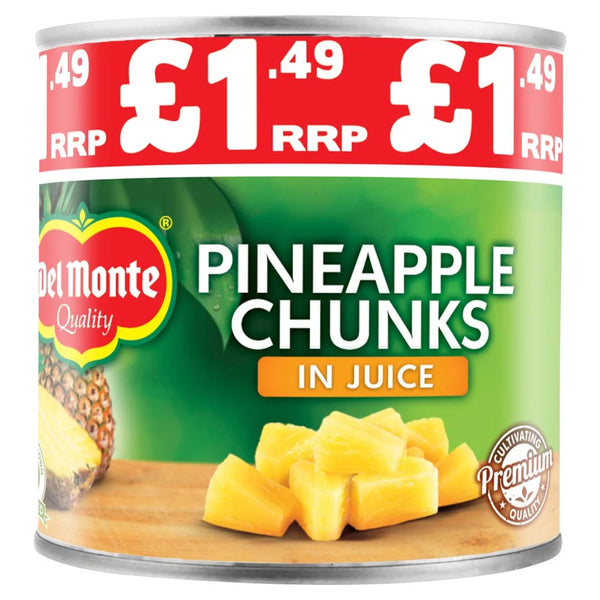 Del Monte Quality Pineapple Chunks in Juice 435g, front of pack