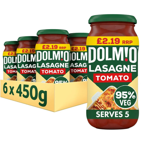 Dolmio Lasagne Red Tomato Pasta Sauce 450g, front of pack