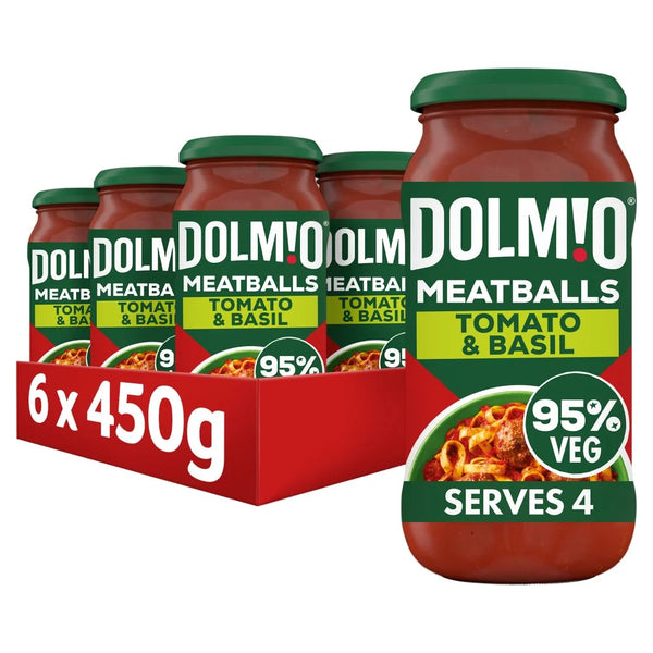 Dolmio Meatball Tomato and Basil Bolognese Sauce 450g, front of pack