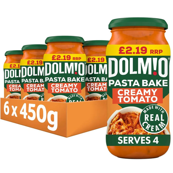Dolmio Pasta Bake Creamy Tomato Sauce 450g, front of pack