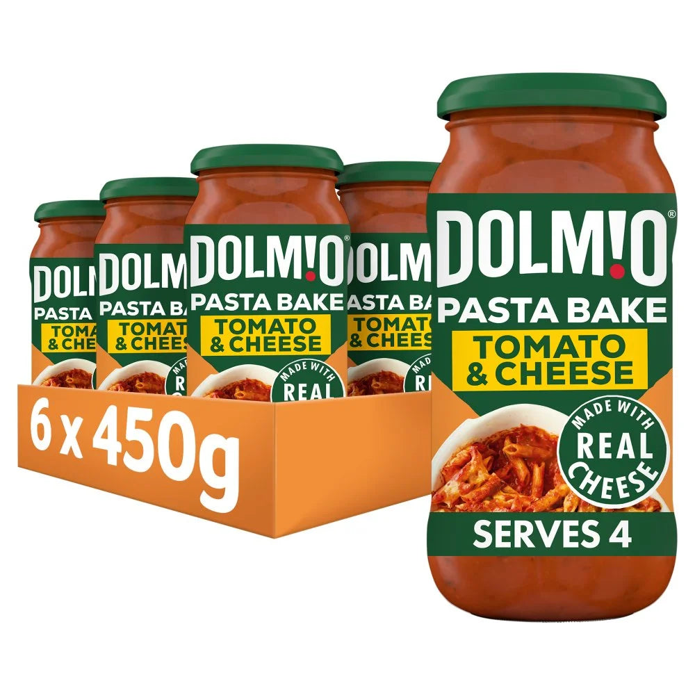 Dolmio Pasta Bake Sauce Tomato and Cheese 450g, front of pack