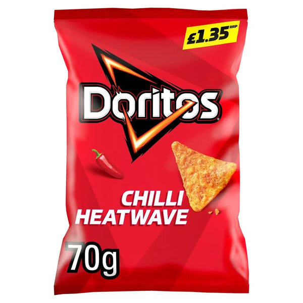 Doritos Chilli Heatwave Tortilla Chips sharing bag 70g, front of pack