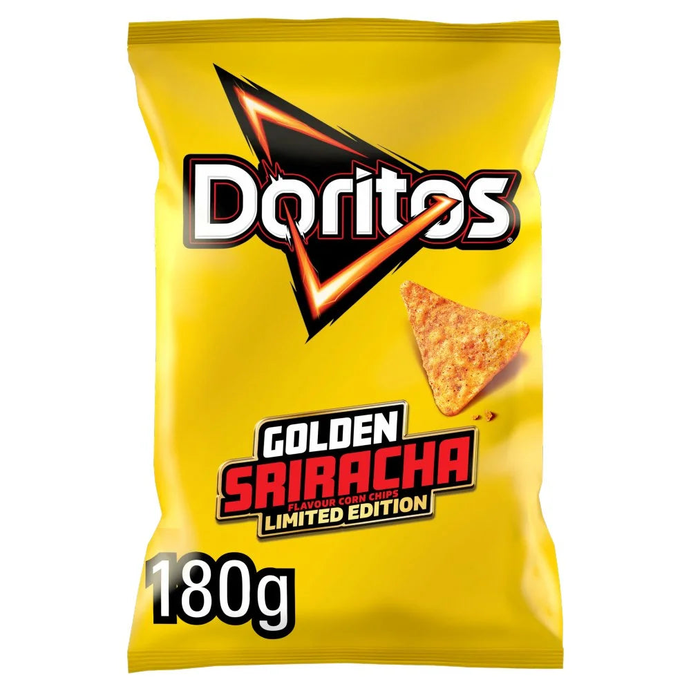 Doritos Hot Honey Golden Sriracha Tortilla Chips 180g, front of pack