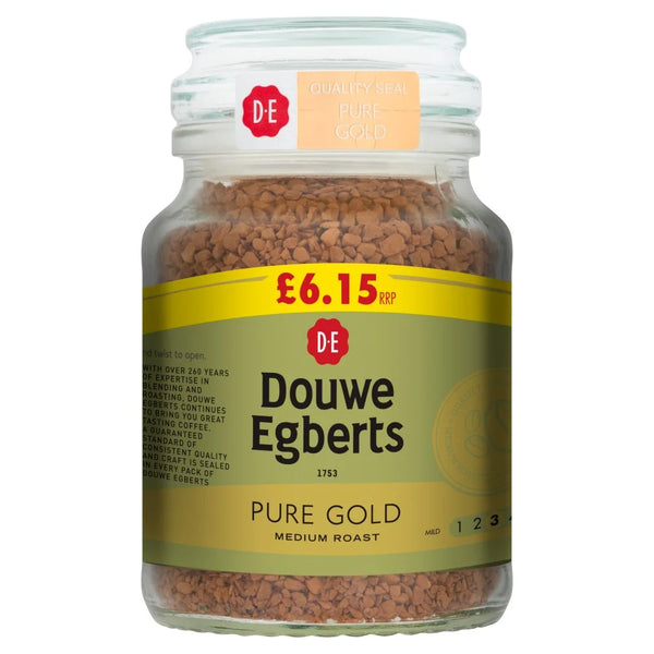 Douwe Egberts Pure Gold Medium Roast Instant Coffee 95g, front of pack