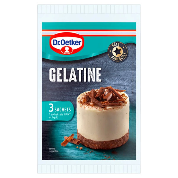 Dr. Oetker Gelatine Sachets 3 x 12g, front of pack